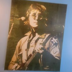 80sVintage Jhon Lennon-Guitar # 28 of 500 Limited Edition Large Size 40×50 Oficial Licensed Image.