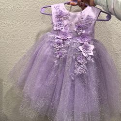Purple Puffy Dress