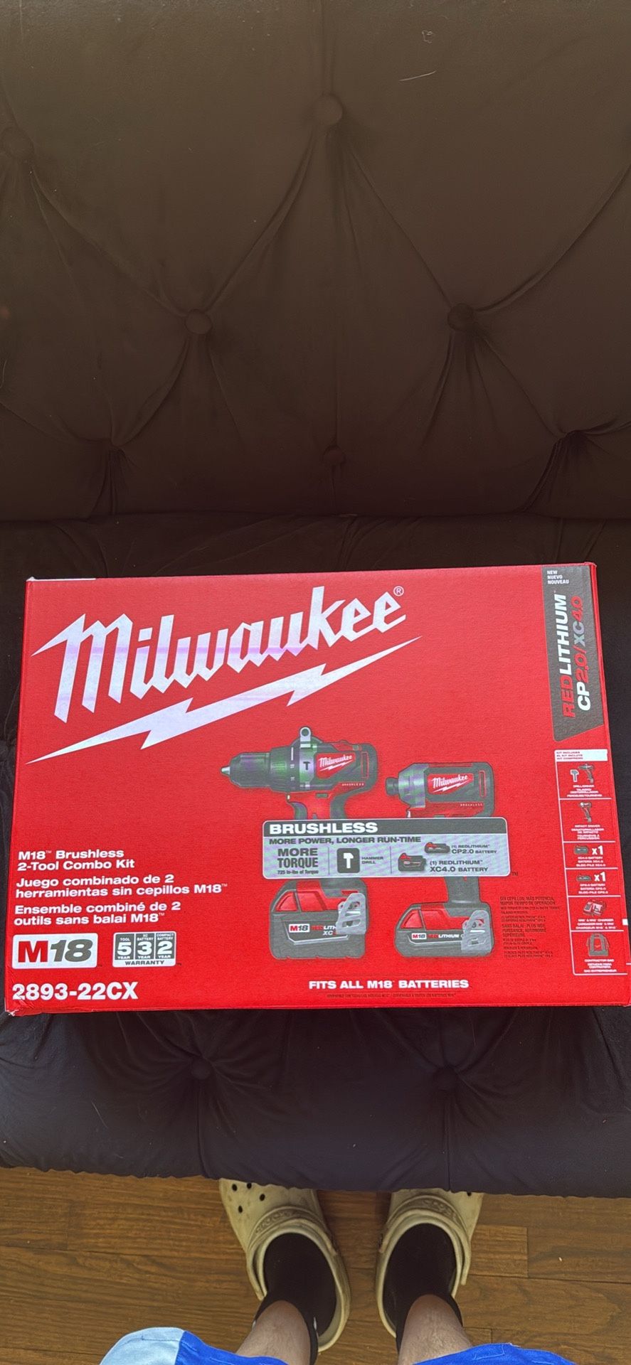 Milwaukee Tool M18 Brushless Hammer Drill and Impact Driver Combo Kit