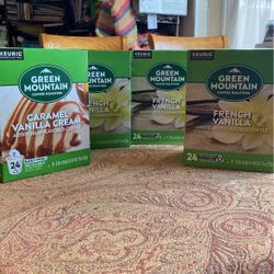 Keurig K-Cup Pods, 4 Boxes, Each 24 Pods, Each Box $15 