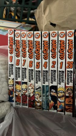 Naruto manga bundle (Volumes 1, 2, 4–9 + 26)