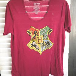 Harry Potter T-SHIRT ONLY - NO CLOAK - 2XL - Maroon - Polyester & Rayon