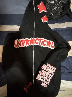Unpractical Black Zip-Up Hoodie