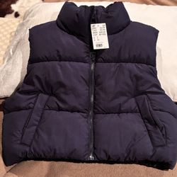 Navy Blue Water Resistant Puffer Vest