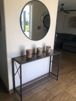 Table and mirror