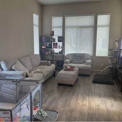 Couch, Oversized Chair And Ottoman For Sale