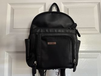 Black Leather Backpack 