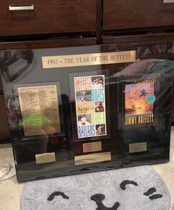 Jimmy Buffett framed memorabilia 