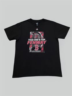 Boston Red Sox World Series Champion 2018 majestic black red T-shirt Size Large