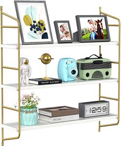 AMADA HOMEFURNISHING Floating Shelves, Wall Shelves 3 Boards Adjustable 