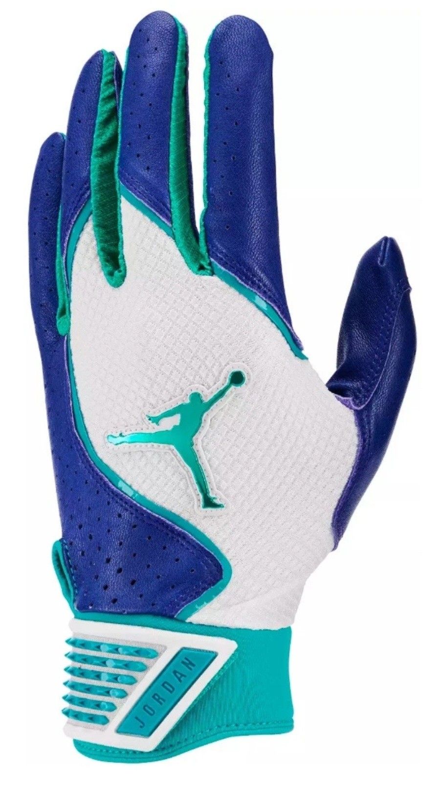 Brand New Nike Jordan Fly Elite Baseball Batting Gloves Purple Teal White Men Size Large