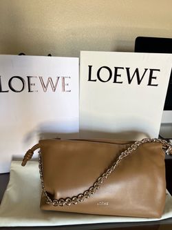 Loewe Tan Leather Chain Shoulder Bag