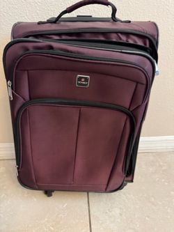 Purple TAG Carry-On Spinner Suitcase, Expandable