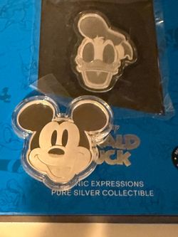Agoro 1/2 OZ Silver Donald Duck & Mickey Mouse