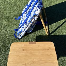 Bumboo Beach Lounger with Tray Table