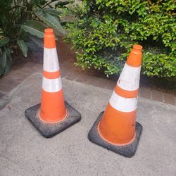 Construction Cones With Stripes