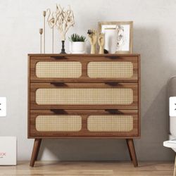 31.5in.W Wooden 3-Drawer Storage Dresser/Nightstands