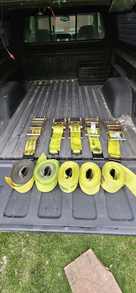 Flatbed Straps 4"x30' W/Rachet Strap Heavy Duty!