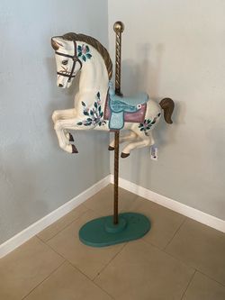 Decorative Vintage Carousel-Style Horse