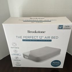 Brookstone The Perfect 12” Air Bed Luxurious Comfort Twin Bed Brand New Retails $150 asking $100
