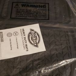 2 Piece Heavy-Duty All-Weather Floor Mats for Cars, Trucks, SUVs - Enhanced Coverage, Durable Rubber, Universal No-Trim Fit for All-Season Protection 