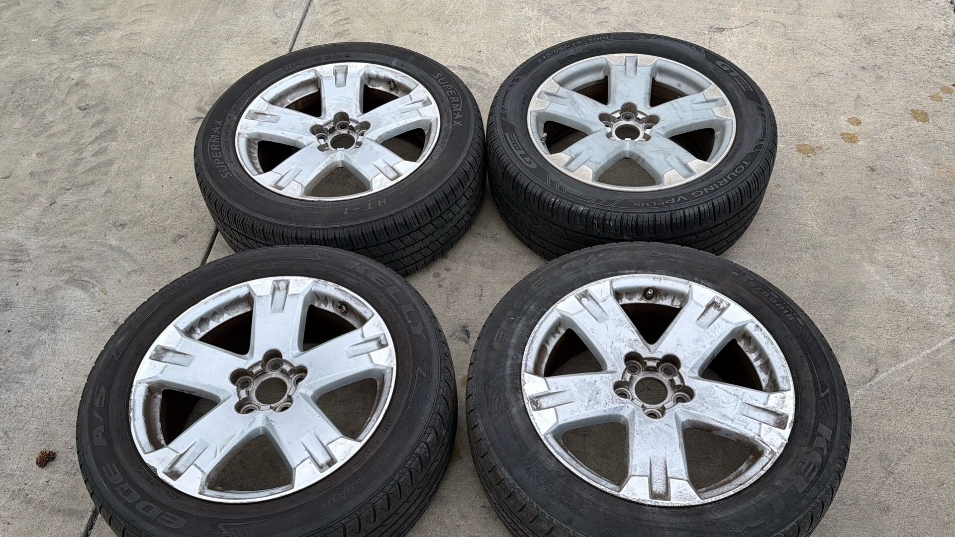 Toyota Rav418 Inch Original Rims Toyota RAV4 18 Inch factory aluminum wheels with old tires 5 On 4.5 Lug ...