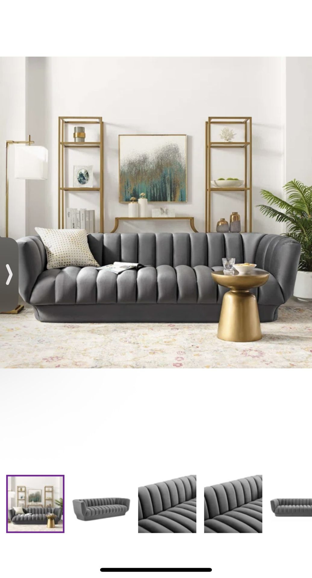 Furniture - Velvet Sofa - Chair 