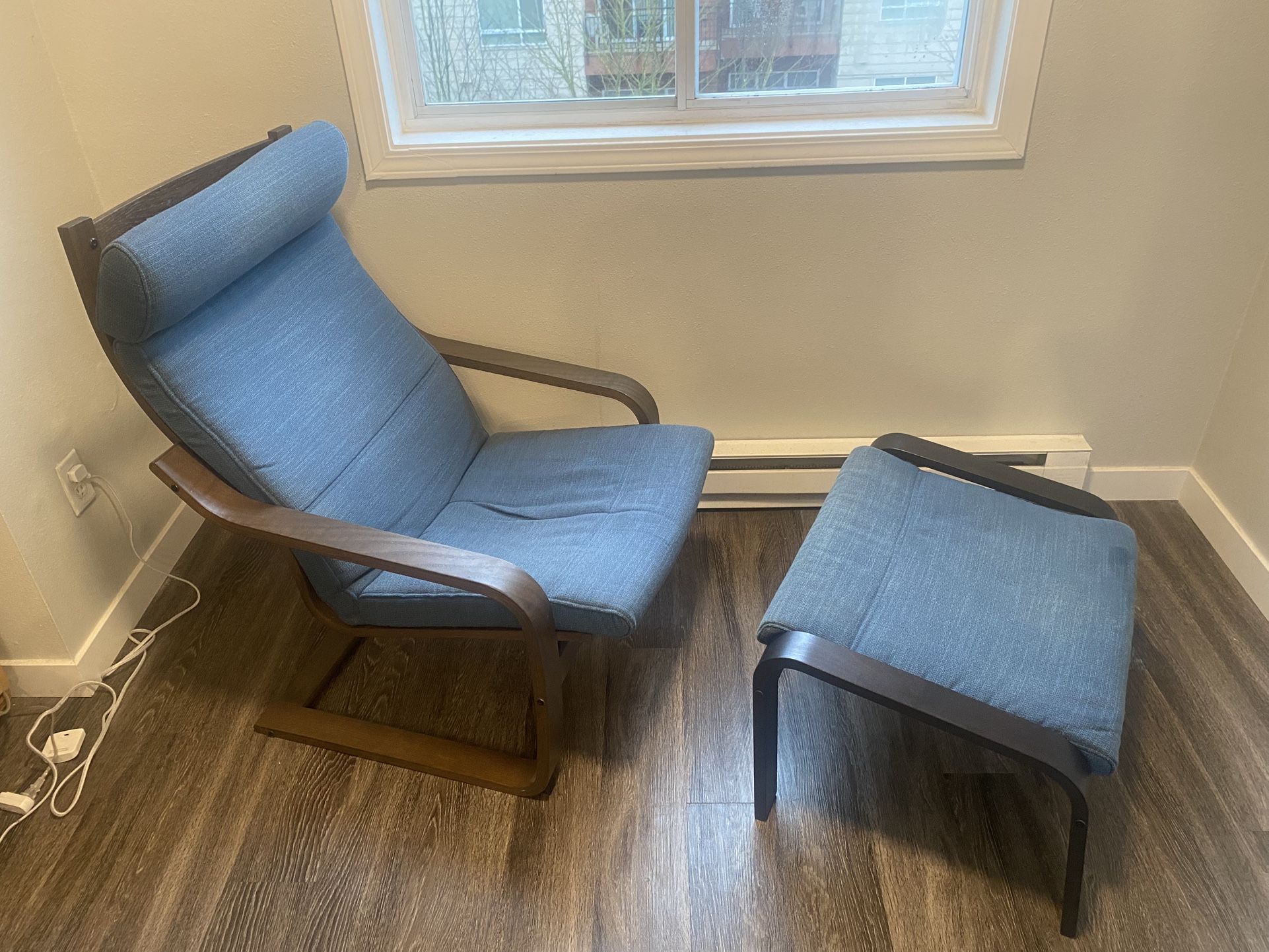 IKEA Arm chair and Ottoman