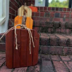 Wooden Pumpkin Decor