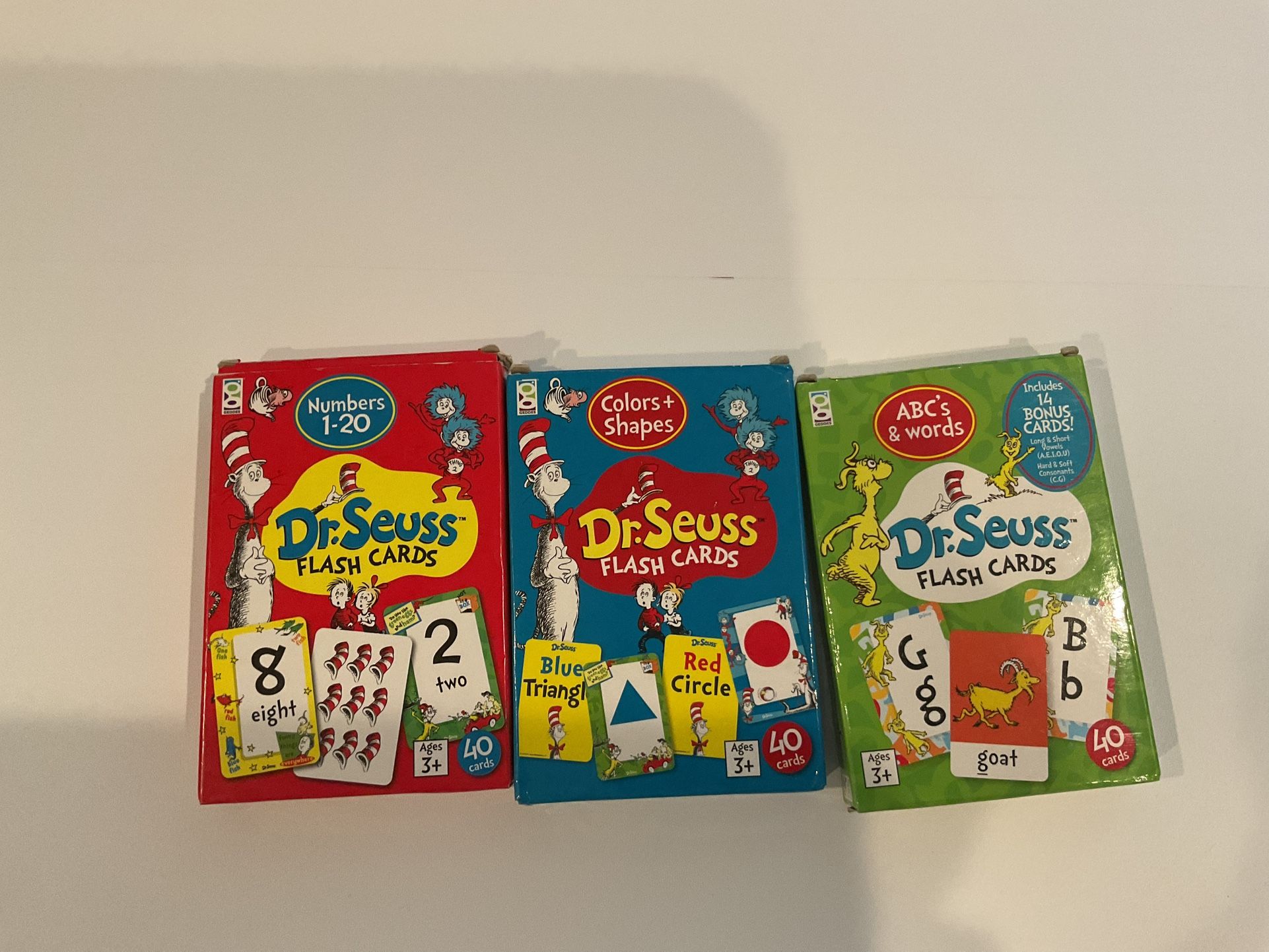 Dr. Seuss Flash Cards Learning Toys for Number Words Color and Shapes