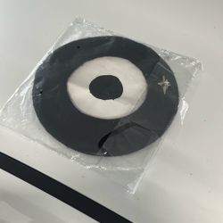 Black barrette with silver star pendant