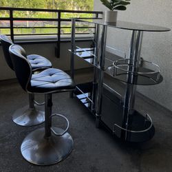 Bar With Two Bar Chairs $200