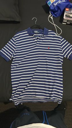 Blue and white striped polo Ralph Lauren