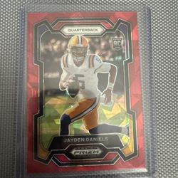 2024 Prizm Draft - Jayden Daniels RC red Ice Prizm #108 Washington Commanders