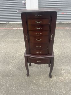 wood jewelry box / tall cabinet 