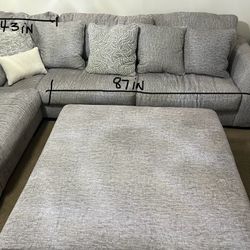 Large Ashley Sectional, Ottoman, and Tv stand