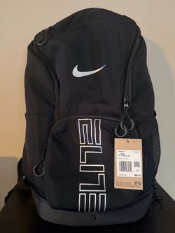 Nike Elite Black Backpack 32 CU IN Zip 2 Pockets Reflective HM9665-010