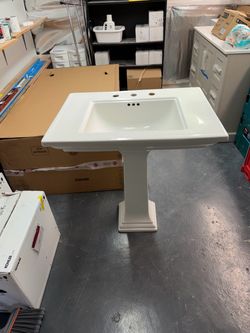 Kohler Memoirs Stately 30" Pedestal Sink K-2268-8 – White