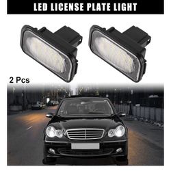 X AUTOHAUX 2pcs LED License Plate Light Car Number Lamp Replacement White Light for Mercedes-Benz C-2005 C-2007 C-2007 C280 20