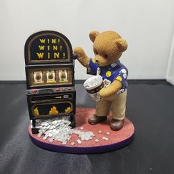 Vintage Faithful Fuzzies Casino Slots Viva Vegas Bear Collection Figure (RS)