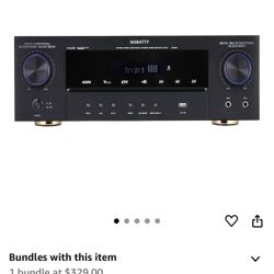 5.1 Channel 8K Ultra HD Stereo AV Home Theater Receiver Amplifier, HDMI 2.1 with Subwoofer Output & Optical/Coaxial,Bluetooth/USB/Analog Mode (Non-Dol