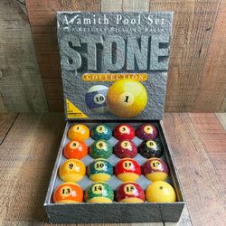 ARAMITH GRANITE STONE BILLIARDS POOL BALL SET REGULATION SIZE MADE IN BELGIUM