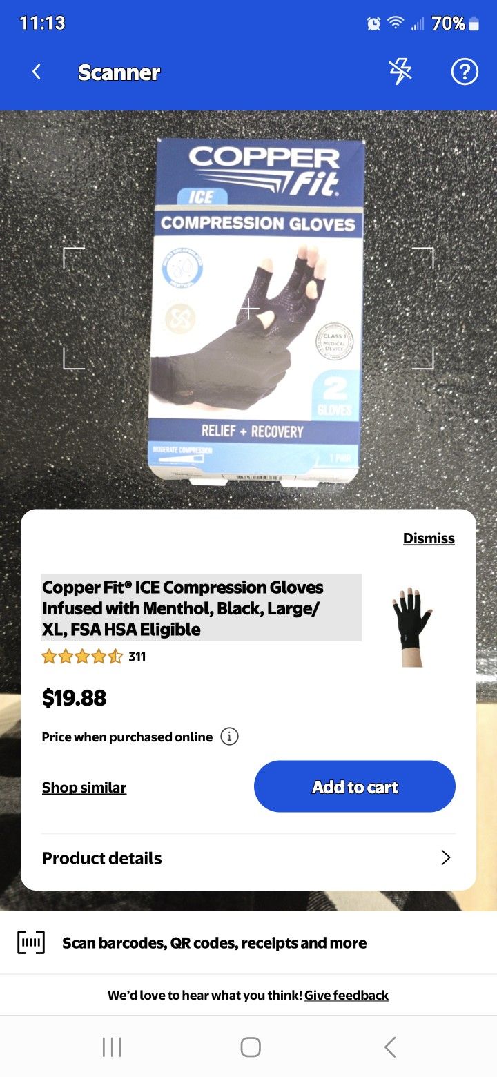 Cooper fit ice compression pair gloves (relief +recovery)