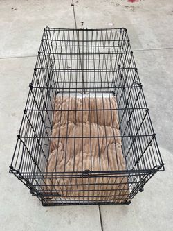 42X28X24 LARGE METAL DOG CRATE WITH METAL BOTTOM TRAY