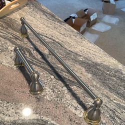 Matching Towel Bar, Toilet Paper Holder And Trash Bin