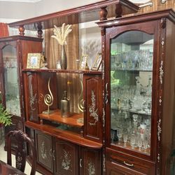 Vintage Cabinet Rosewood Mother Of Pearl 