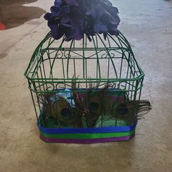 Peacock Decor Bird Cage