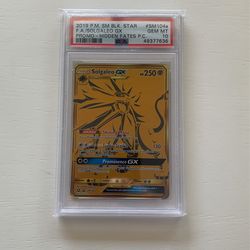 Hidden Fates Promo Solgaleo GX Gold Card PSA 10 Pokémon Card