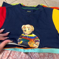 Bundle of 11 designer T-shirts for kids Psycho Bunny,lacost Polo Ralph Lauren Size 7/8 
