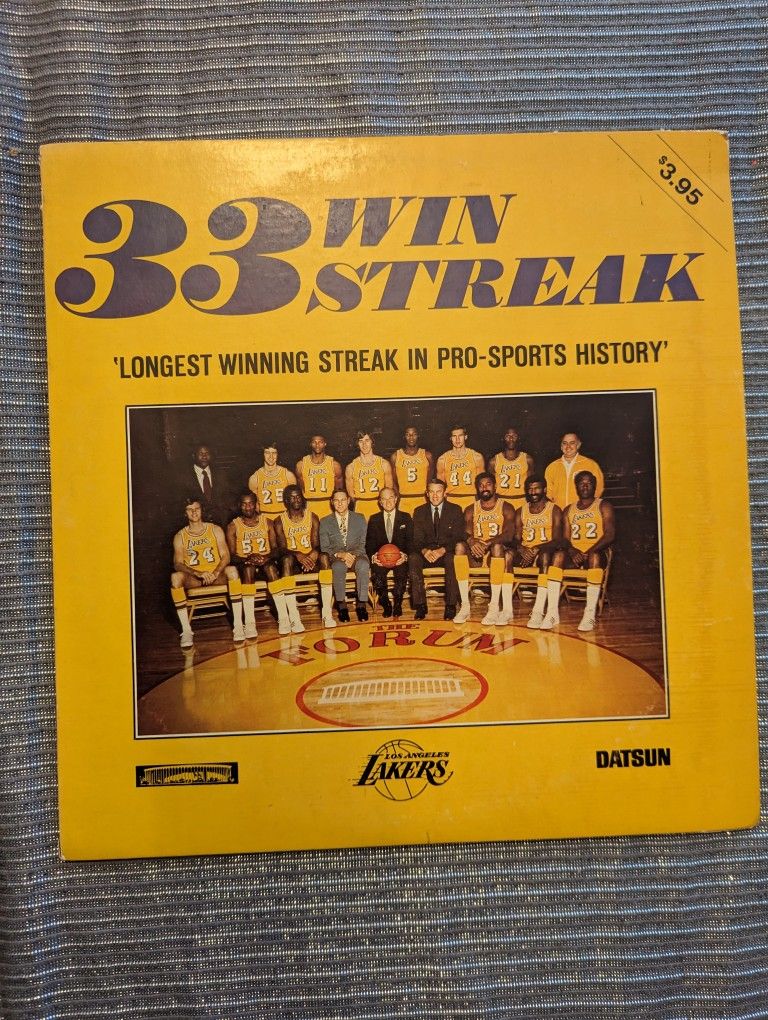 *RARE* Lakers 33 Game Win Streak LP Vinyl Record